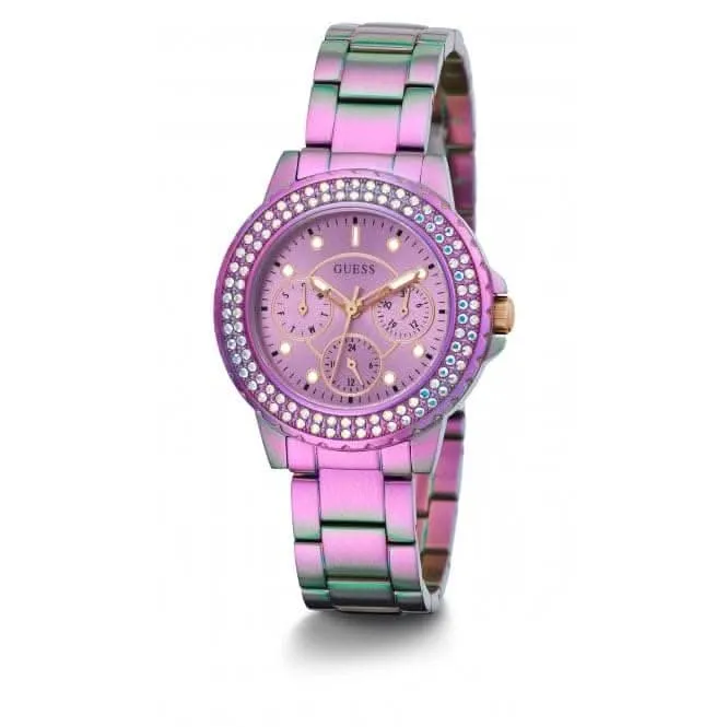 Guess Damen Crown Jewel Edelstahl Irisierende Uhr GW0410L4