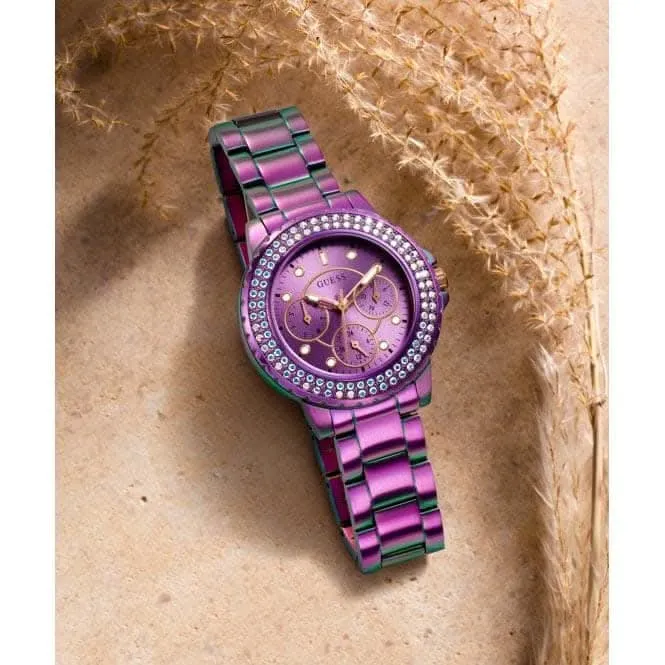 Guess Damen Crown Jewel Edelstahl Irisierende Uhr GW0410L4