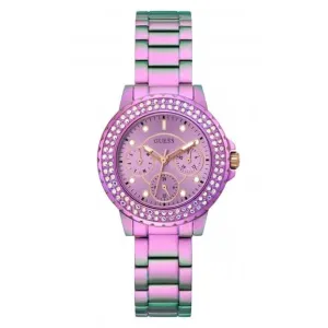 Guess Damen Crown Jewel Edelstahl Irisierende Uhr GW0410L4