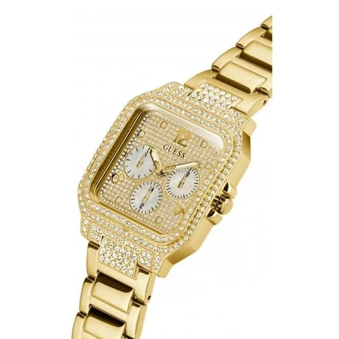 Guess Damen Deco Edelstahl Uhr in Goldton GW0472L2
