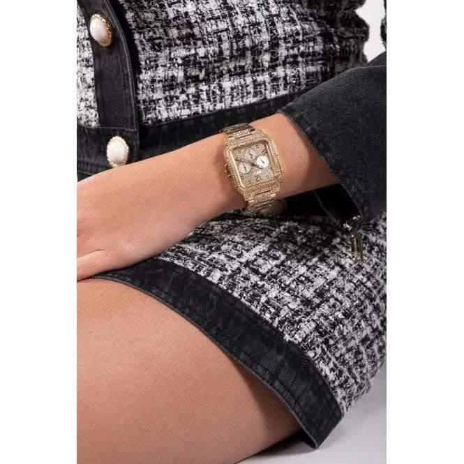 Guess Damen Deco Edelstahl Uhr in Goldton GW0472L2