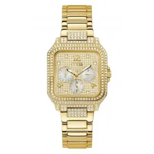 Guess Damen Deco Edelstahl Uhr in Goldton GW0472L2