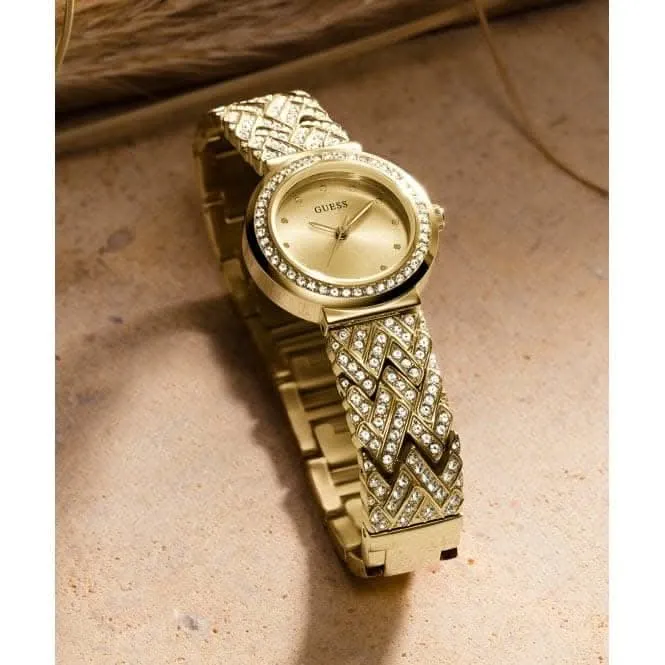 Guess Damen Treasure Edelstahl Uhr in Goldton GW0476L2