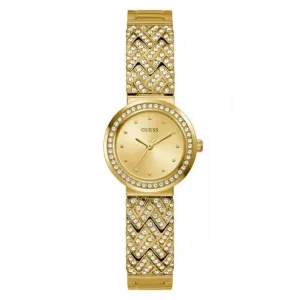 Guess Damen Treasure Edelstahl Uhr in Goldton GW0476L2