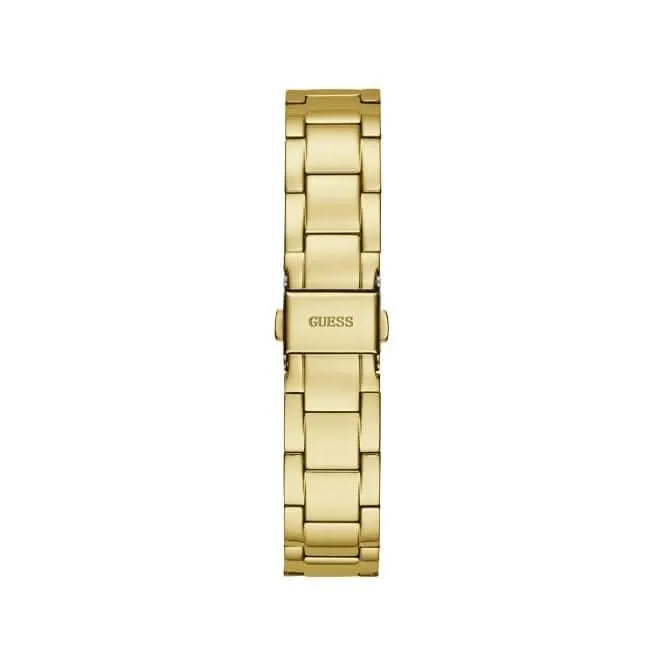 Guess Quattro Clear Damen Trend Gold Edelstahl Uhr GW0300L2