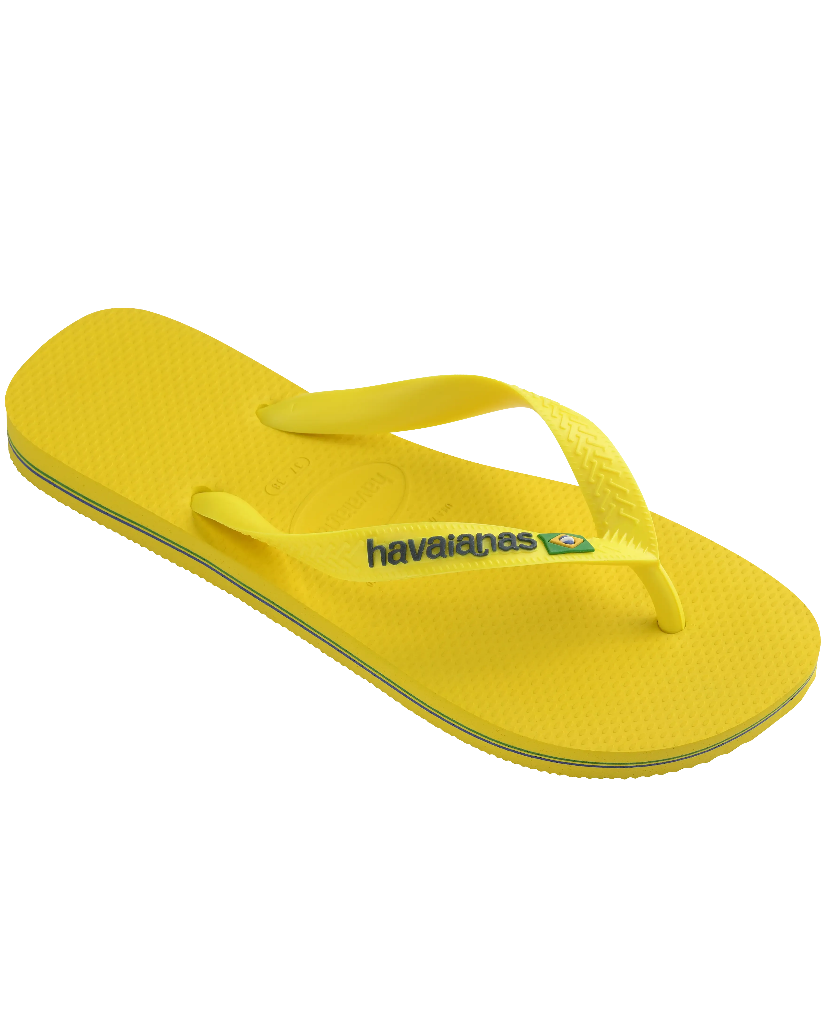 Havaianas Schuhe Jungen Brasil Logo Neon Flip-Flops in Zitronengelb