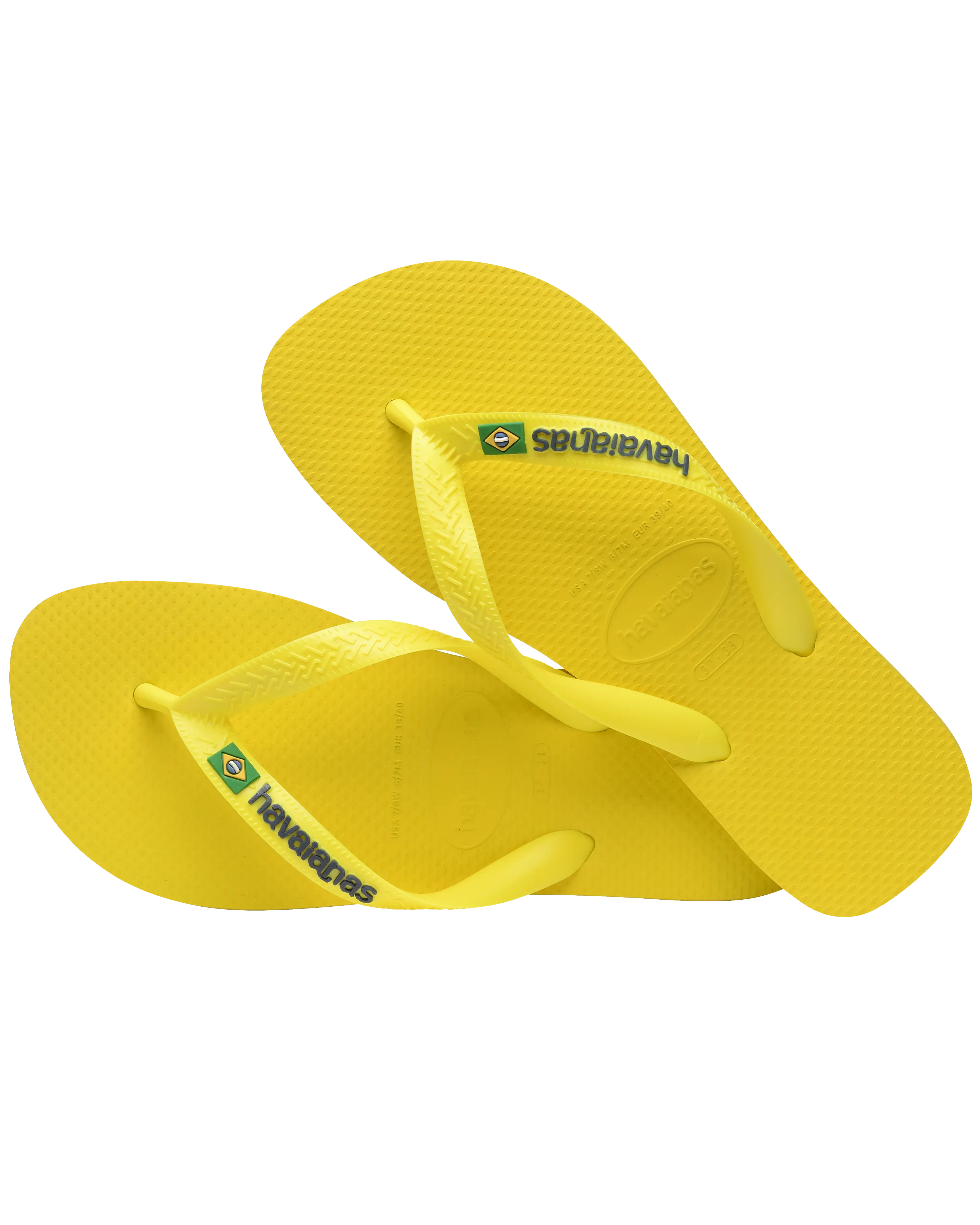 Havaianas Schuhe Jungen Brasil Logo Neon Flip-Flops in Zitronengelb