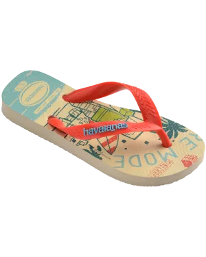 Havaianas Schuhe Jungen Minecraft Flip-Flops in Beige & Orange