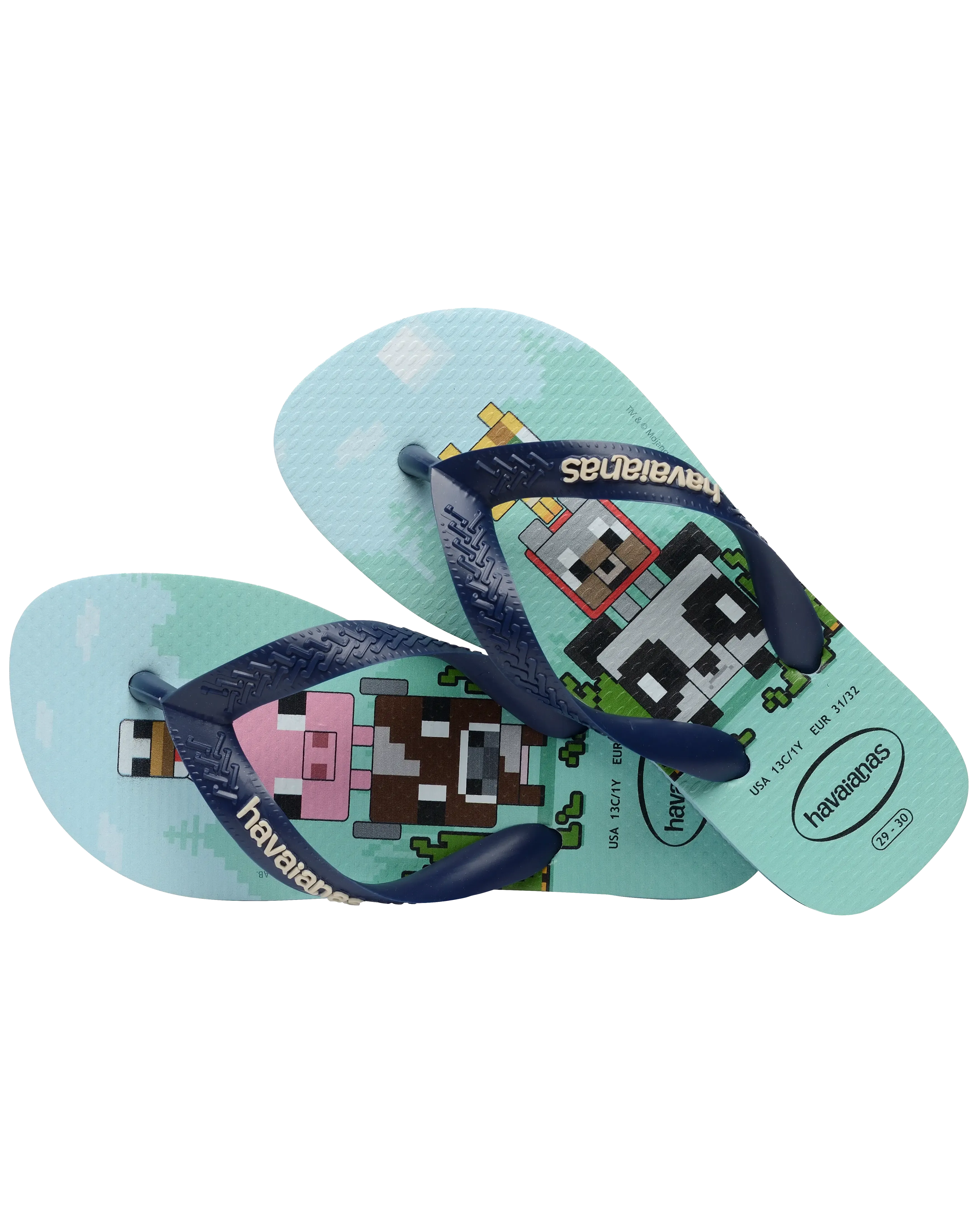 Havaianas Schuhe Jungen Minecraft Flip-Flops in Lavendelblau