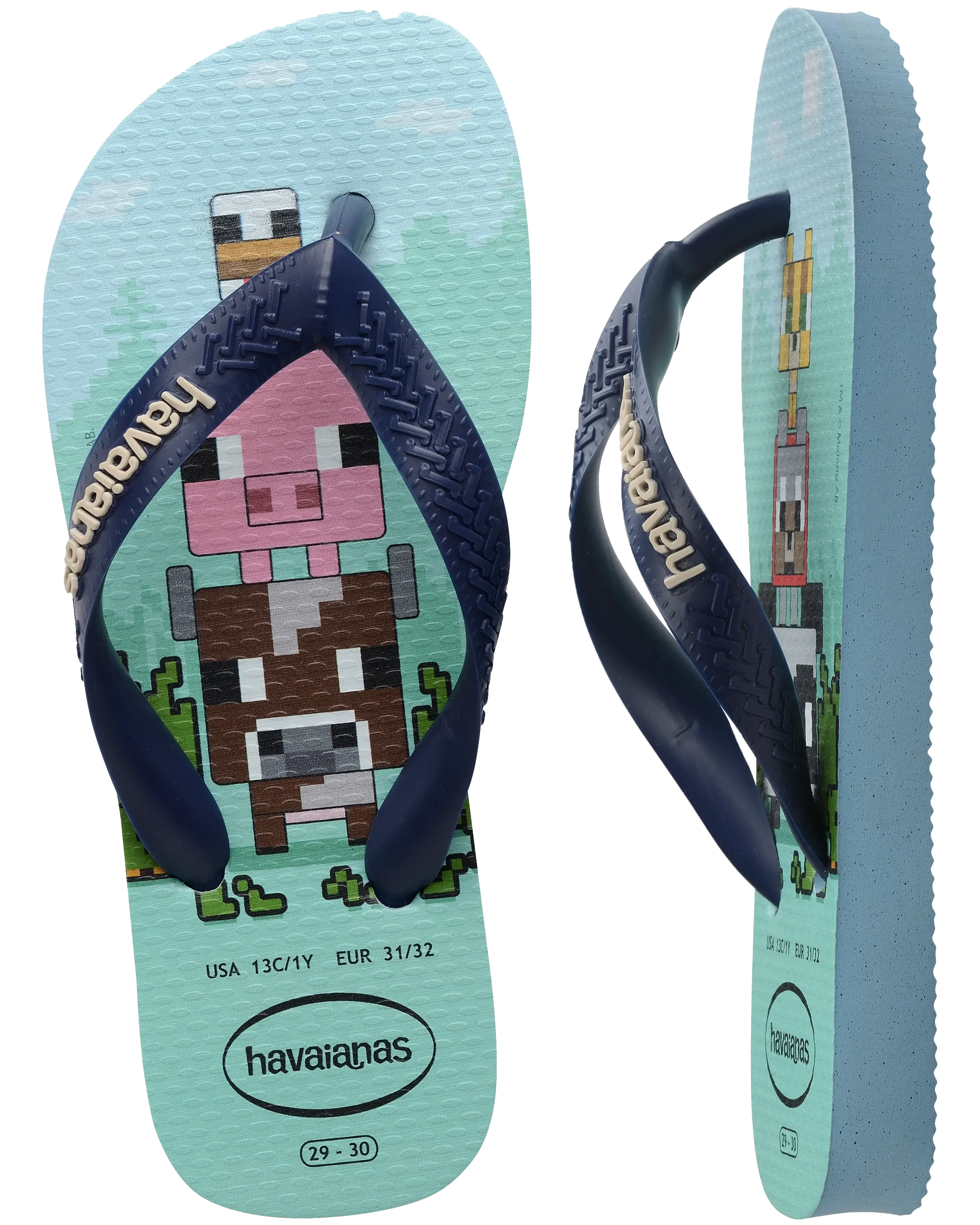 Havaianas Schuhe Jungen Minecraft Flip-Flops in Lavendelblau