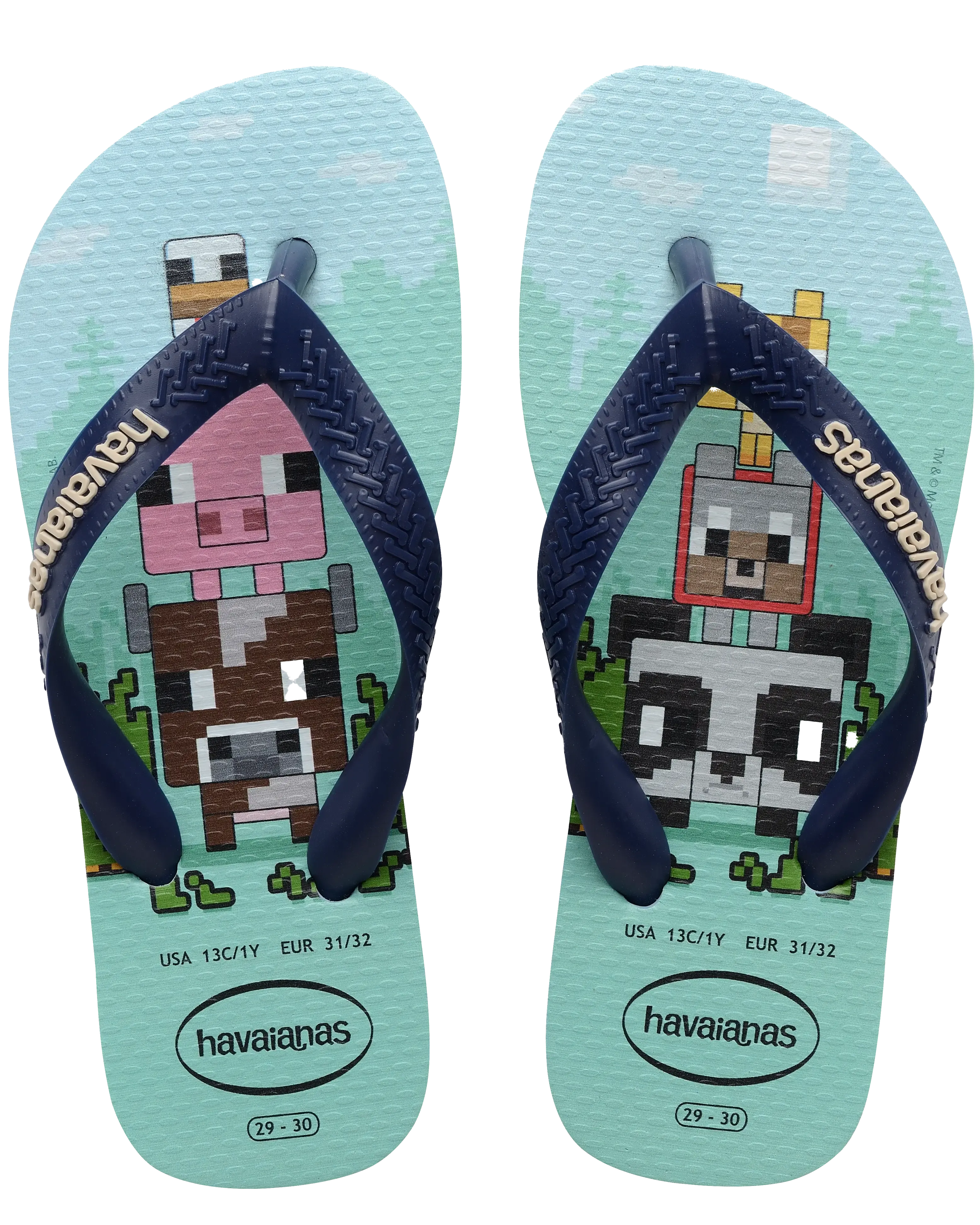Havaianas Schuhe Jungen Minecraft Flip-Flops in Lavendelblau