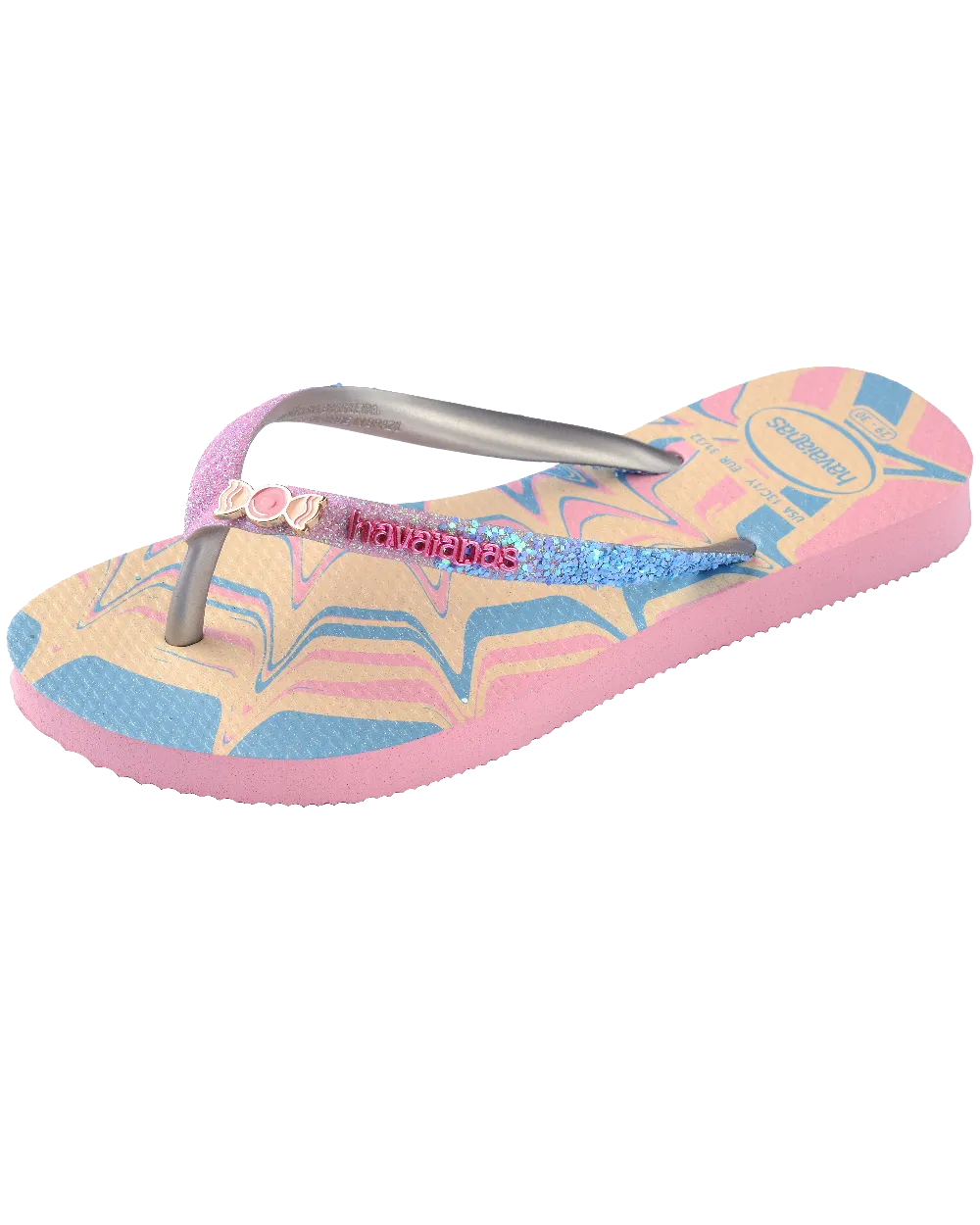Havaianas Schuhe Mädchen Slim Glitter Trendy Flip-Flops in Pink Glow