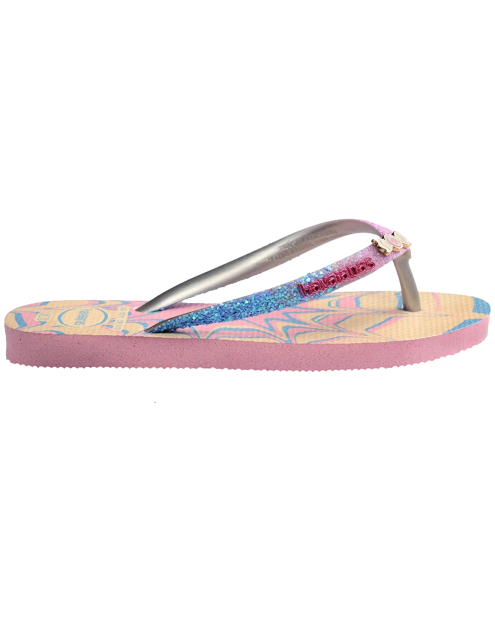 Havaianas Schuhe Mädchen Slim Glitter Trendy Flip-Flops in Pink Glow