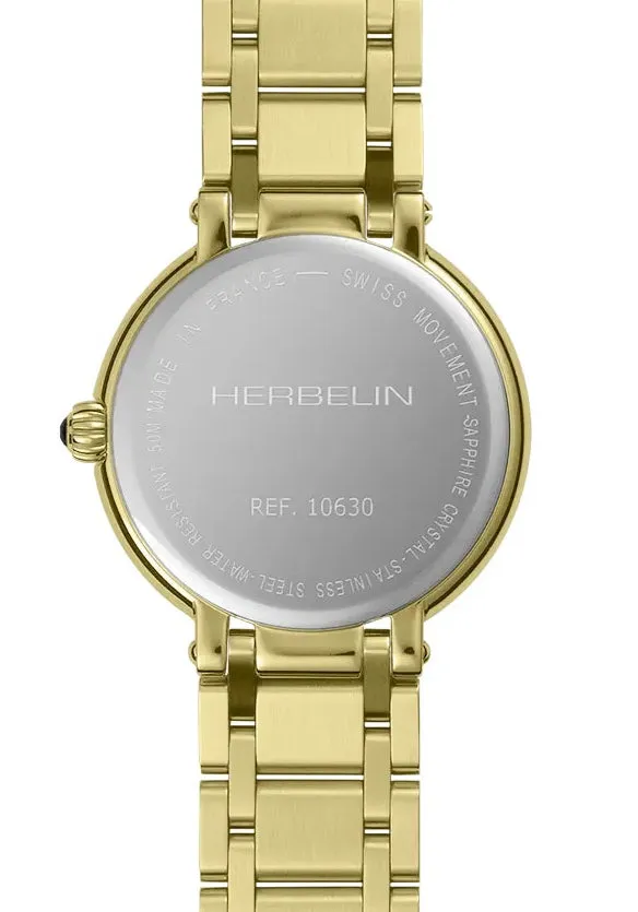 Herbelin Uhren Herbelin Galet Gelbgold PVD Armbanduhr