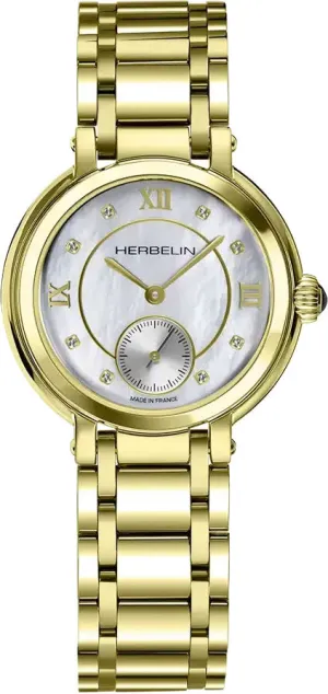 Herbelin Uhren Herbelin Galet Gelbgold PVD Armbanduhr