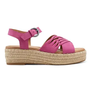 Hilda Freizeit-Espadrilles mit offener Spitze und Plateauabsatz