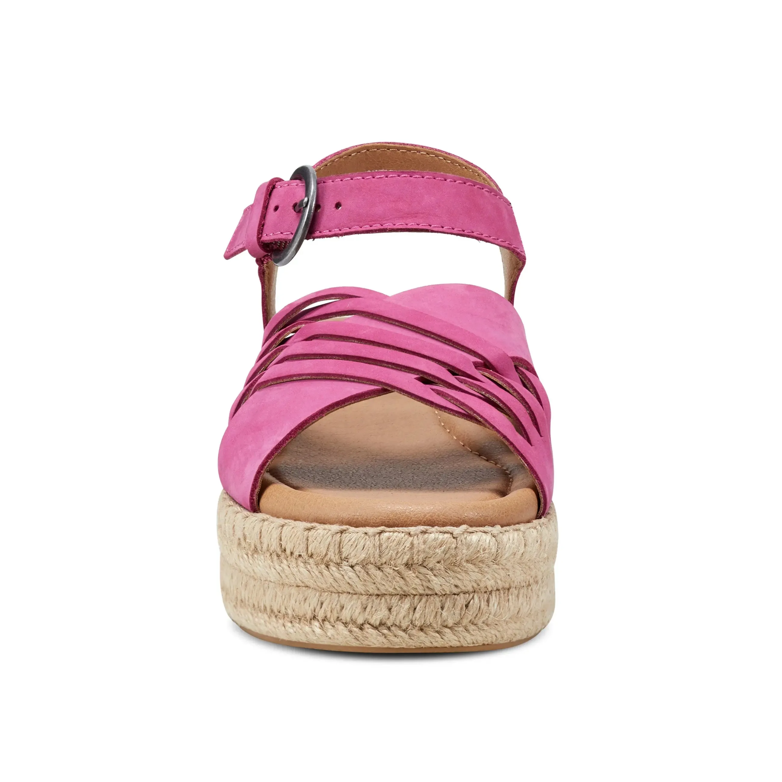 Hilda Freizeit-Espadrilles mit offener Spitze und Plateauabsatz