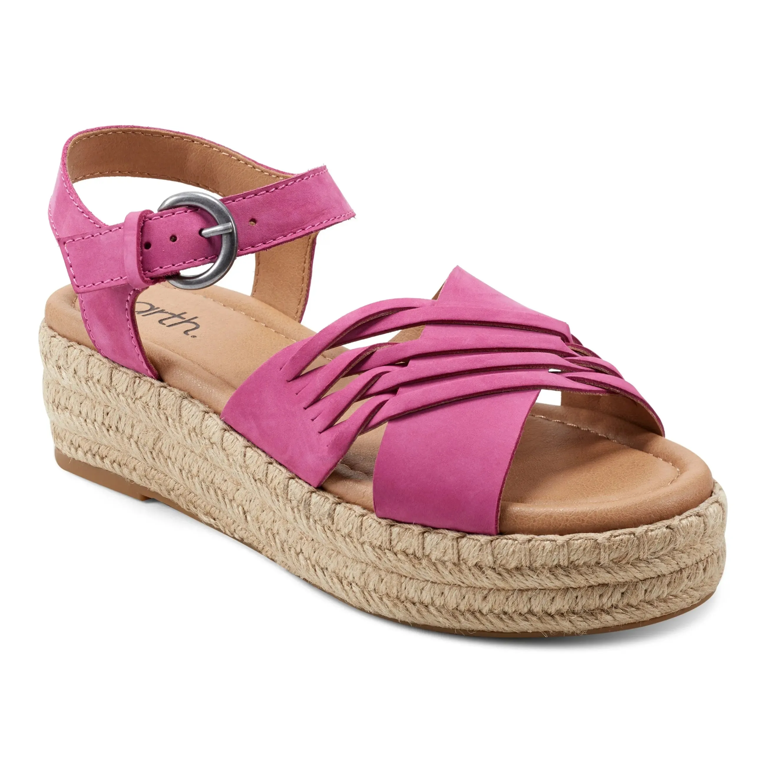 Hilda Freizeit-Espadrilles mit offener Spitze und Plateauabsatz