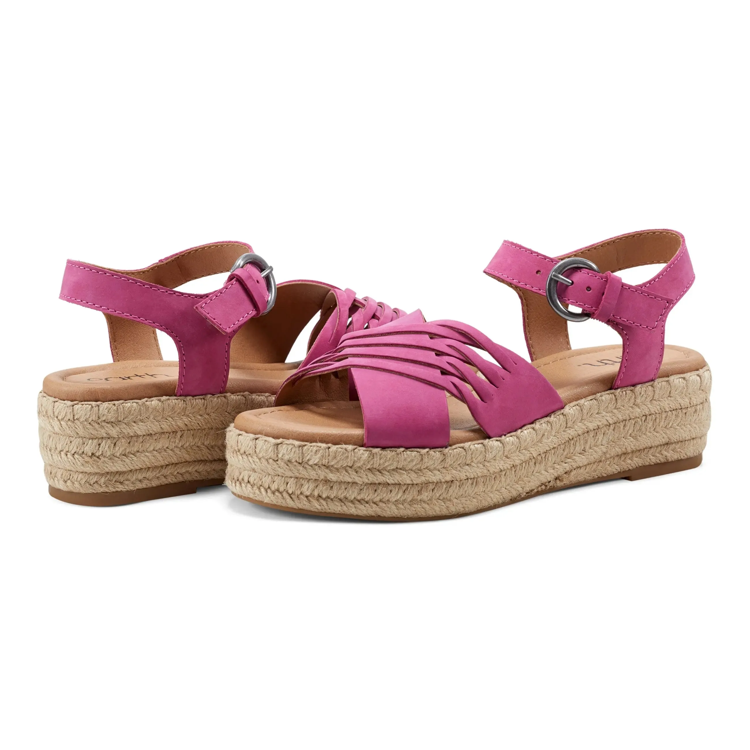 Hilda Freizeit-Espadrilles mit offener Spitze und Plateauabsatz