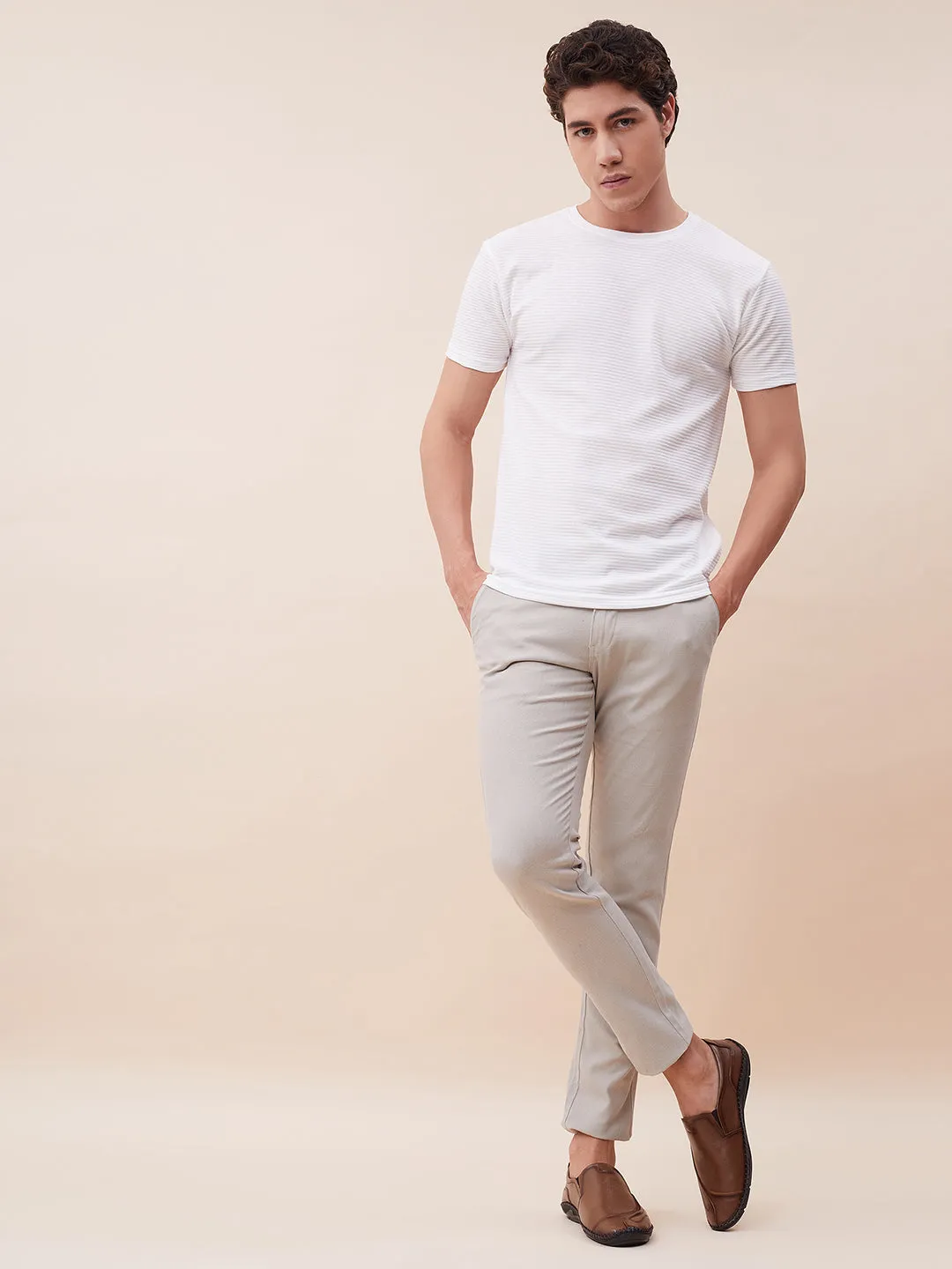 HITZ101 Herren Casual Schlupfschuhe aus braunem Leder