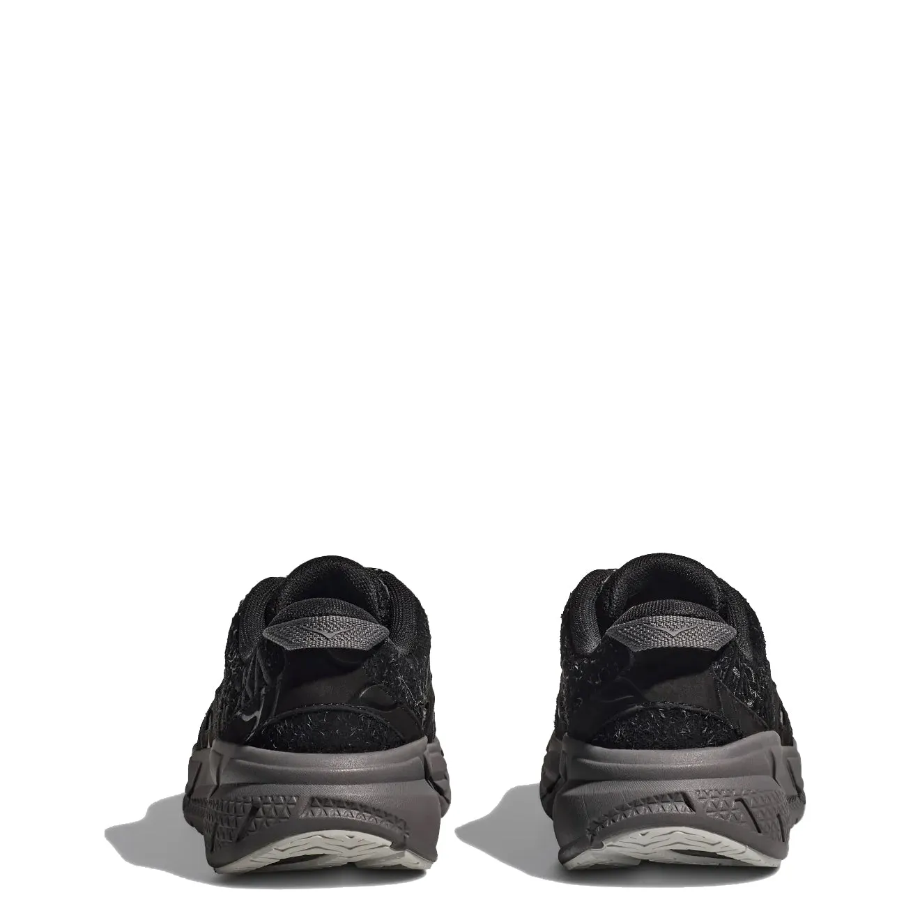 Hoka Elite Terrain System Clifton L Suede Trainer Schwarz / Satellit Grau