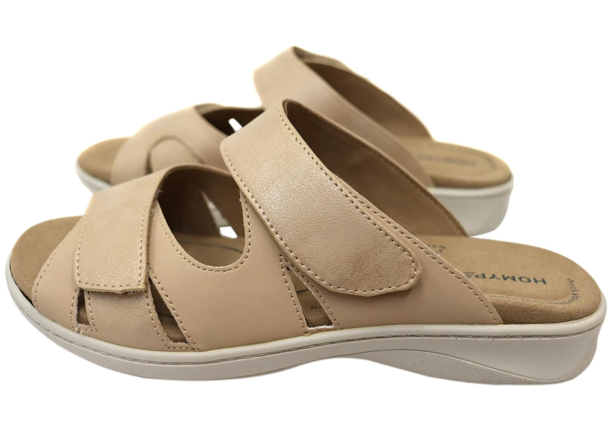 Homyped Damen Traum-Slide Weite Passform Slides Sandalen Homyped Schuhe
