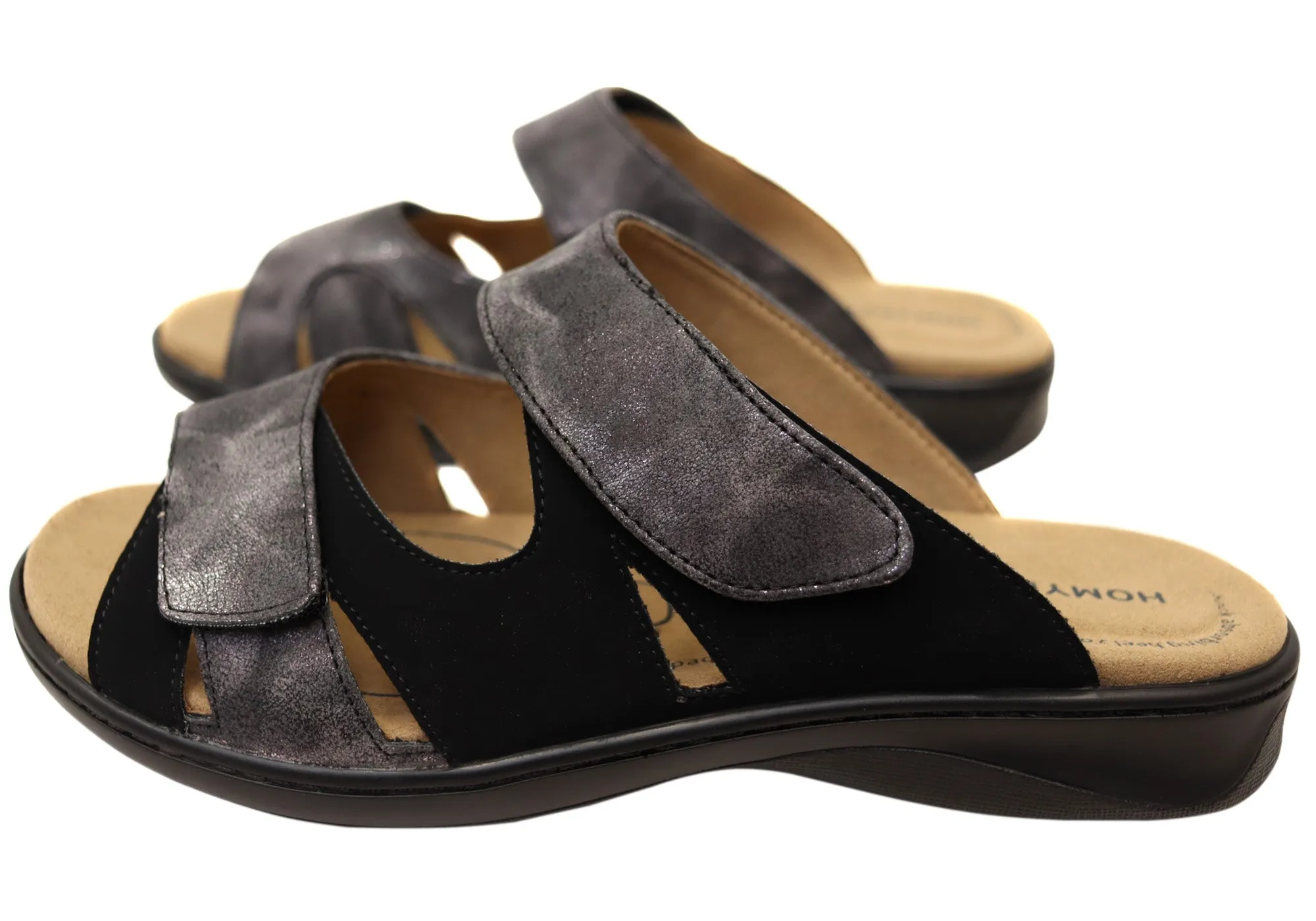 Homyped Damen Traum-Slide Weite Passform Slides Sandalen Homyped Schuhe