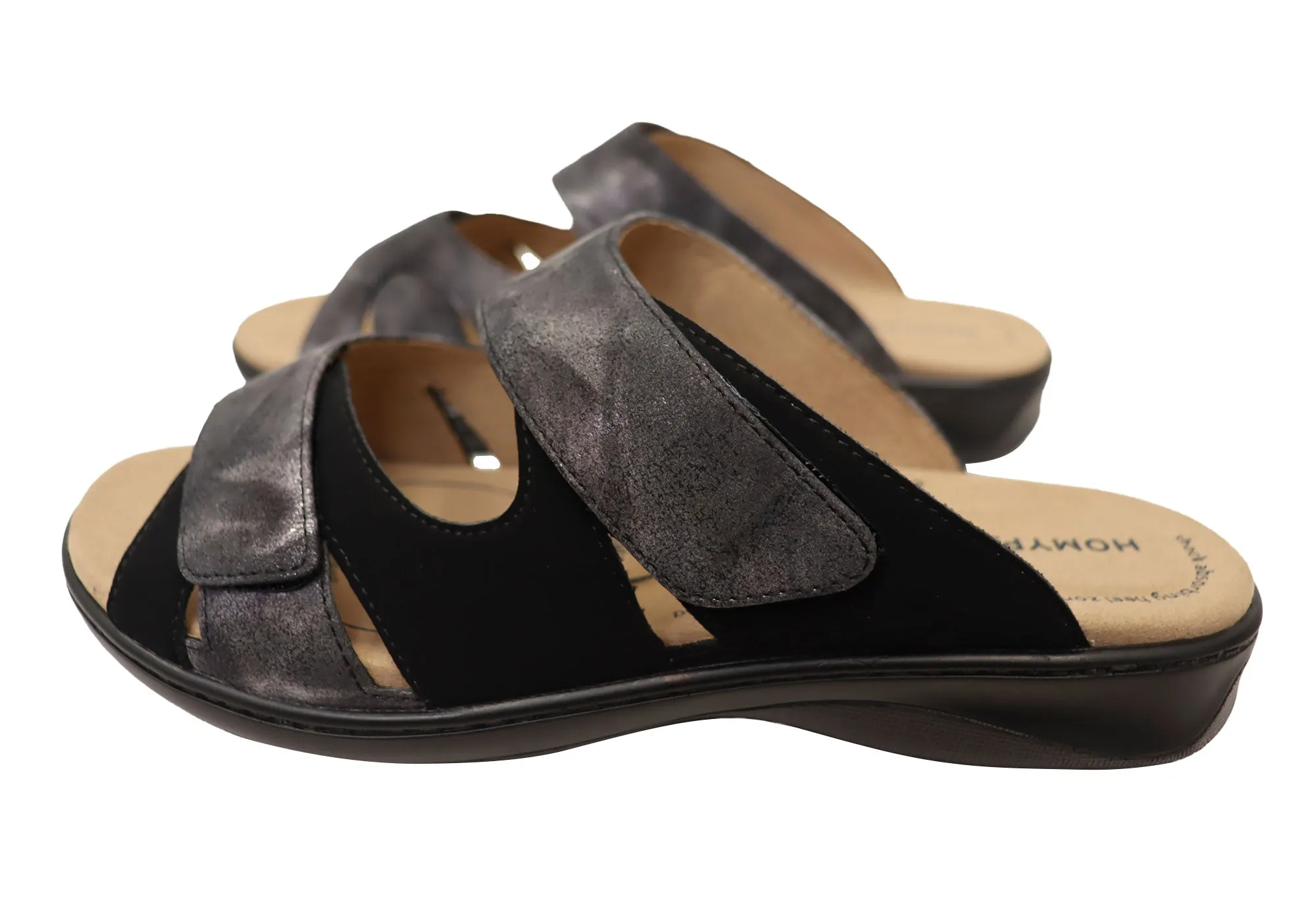 Homyped Damen Traum-Slide Weite Passform Slides Sandalen Homyped Schuhe
