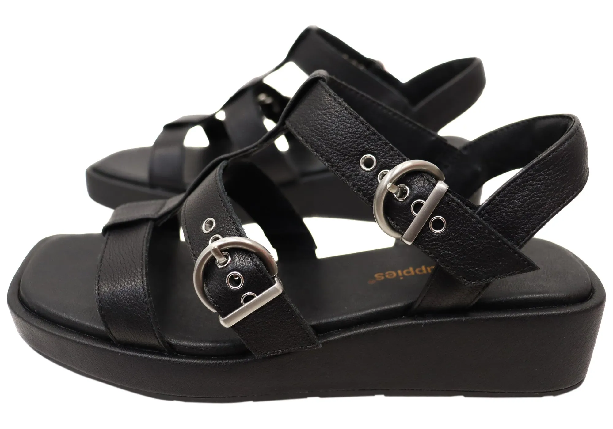 Hush Puppies Equity Damen Bequeme Ledersandalen Hush Puppies Schuhe