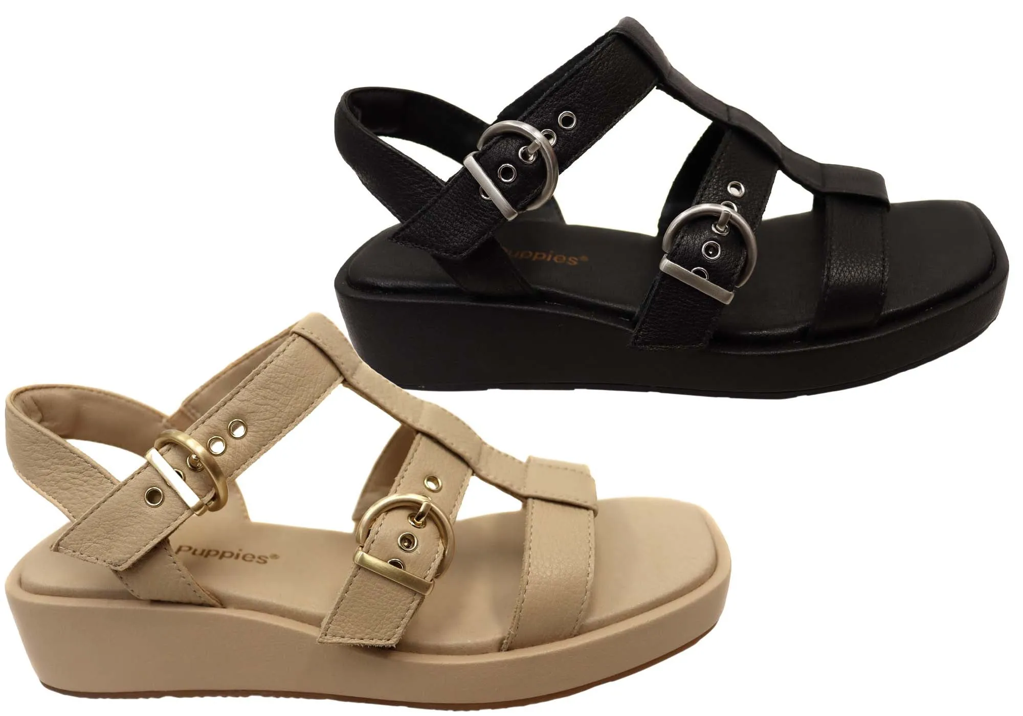 Hush Puppies Equity Damen Bequeme Ledersandalen Hush Puppies Schuhe