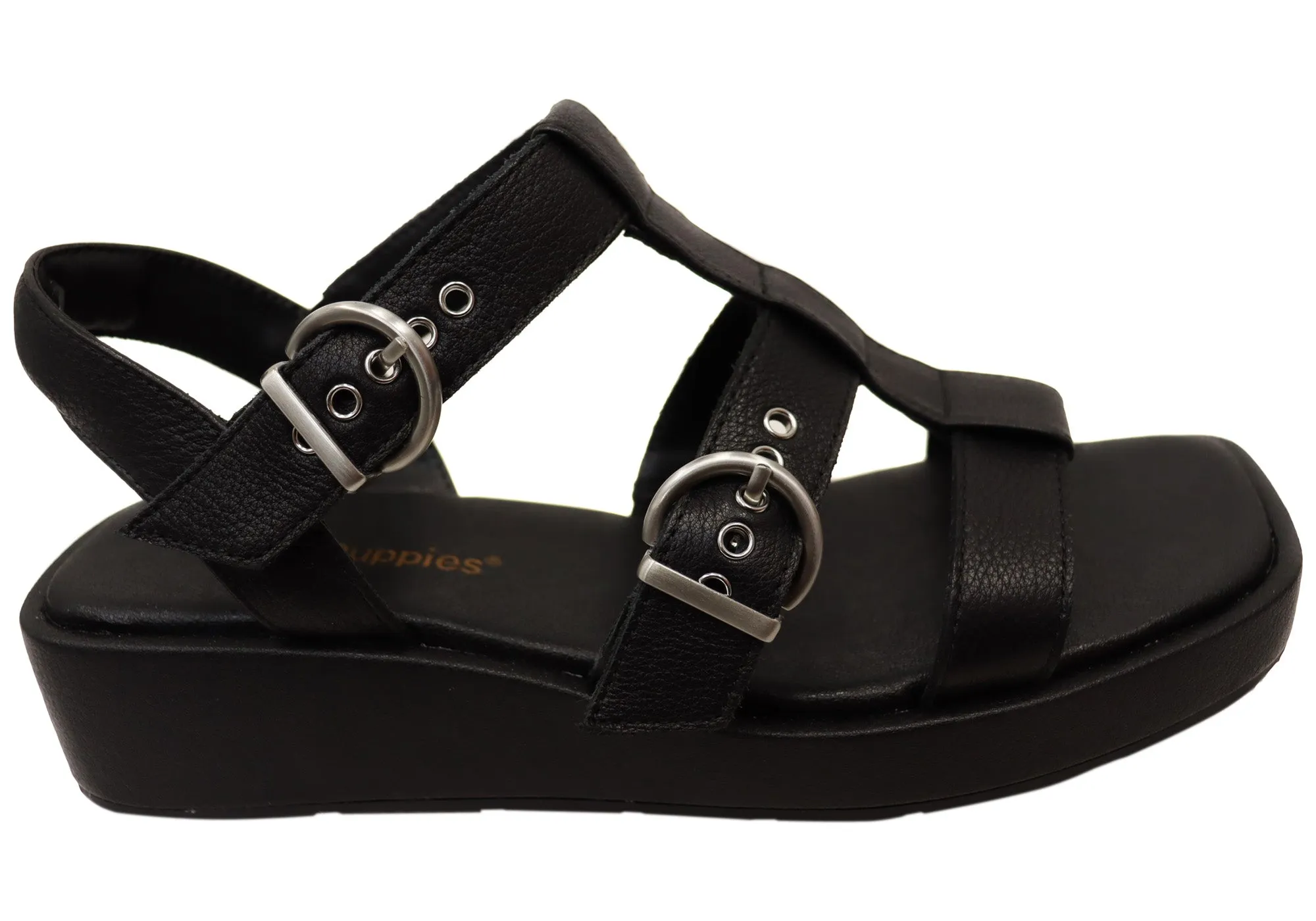 Hush Puppies Equity Damen Bequeme Ledersandalen Hush Puppies Schuhe