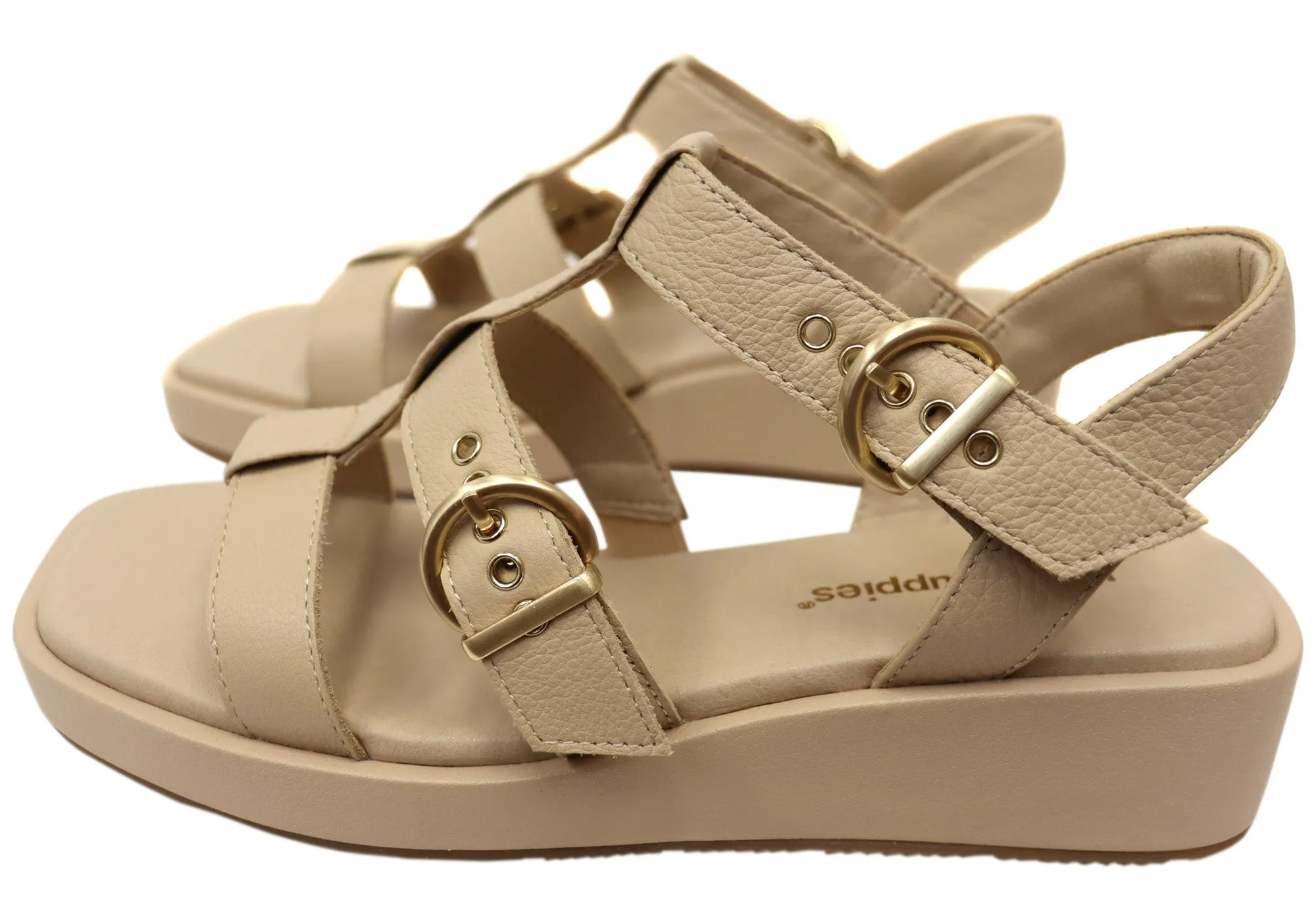 Hush Puppies Equity Damen Bequeme Ledersandalen Hush Puppies Schuhe