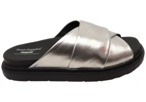Hush Puppies Float Damen Bequeme Leder-Slides Sandalen Hush Puppies Schuhe