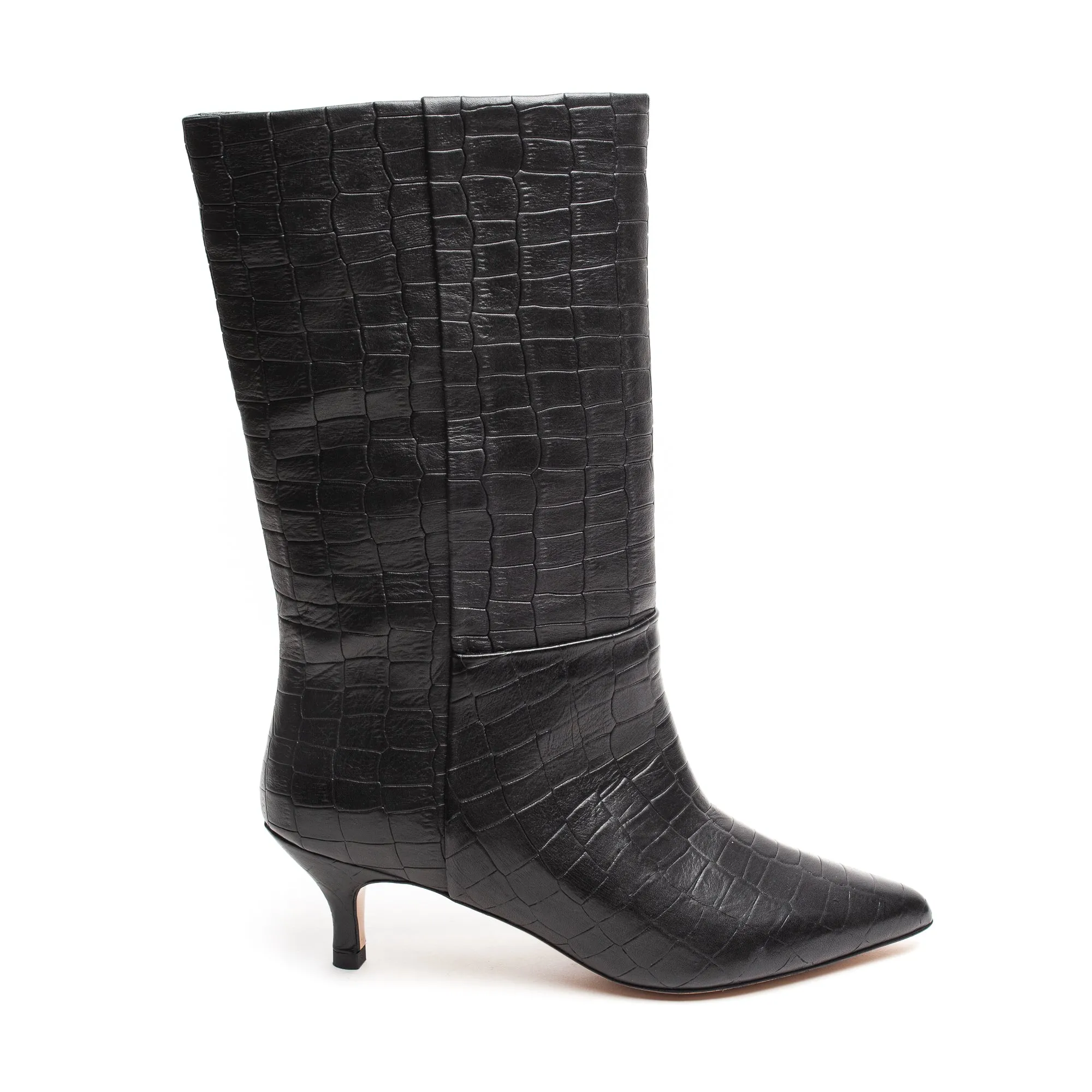 Ivy Lee Lopez Schwarze Kunstleder Crocco-Schuhe_Ivy-Lee