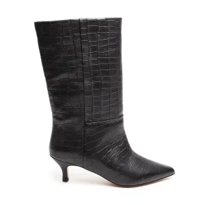 Ivy Lee Lopez Schwarze Kunstleder Crocco-Schuhe_Ivy-Lee