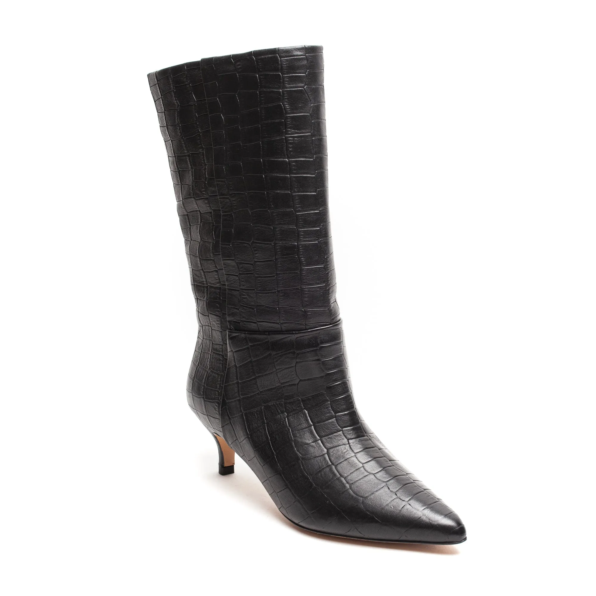 Ivy Lee Lopez Schwarze Kunstleder Crocco-Schuhe_Ivy-Lee