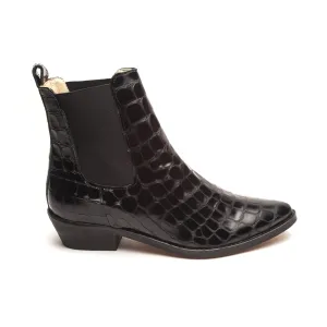Ivy Lee Stella Faux Croco Schwarz - LETZTES PAAR Größe 36 Schuhe_Ivy-Lee