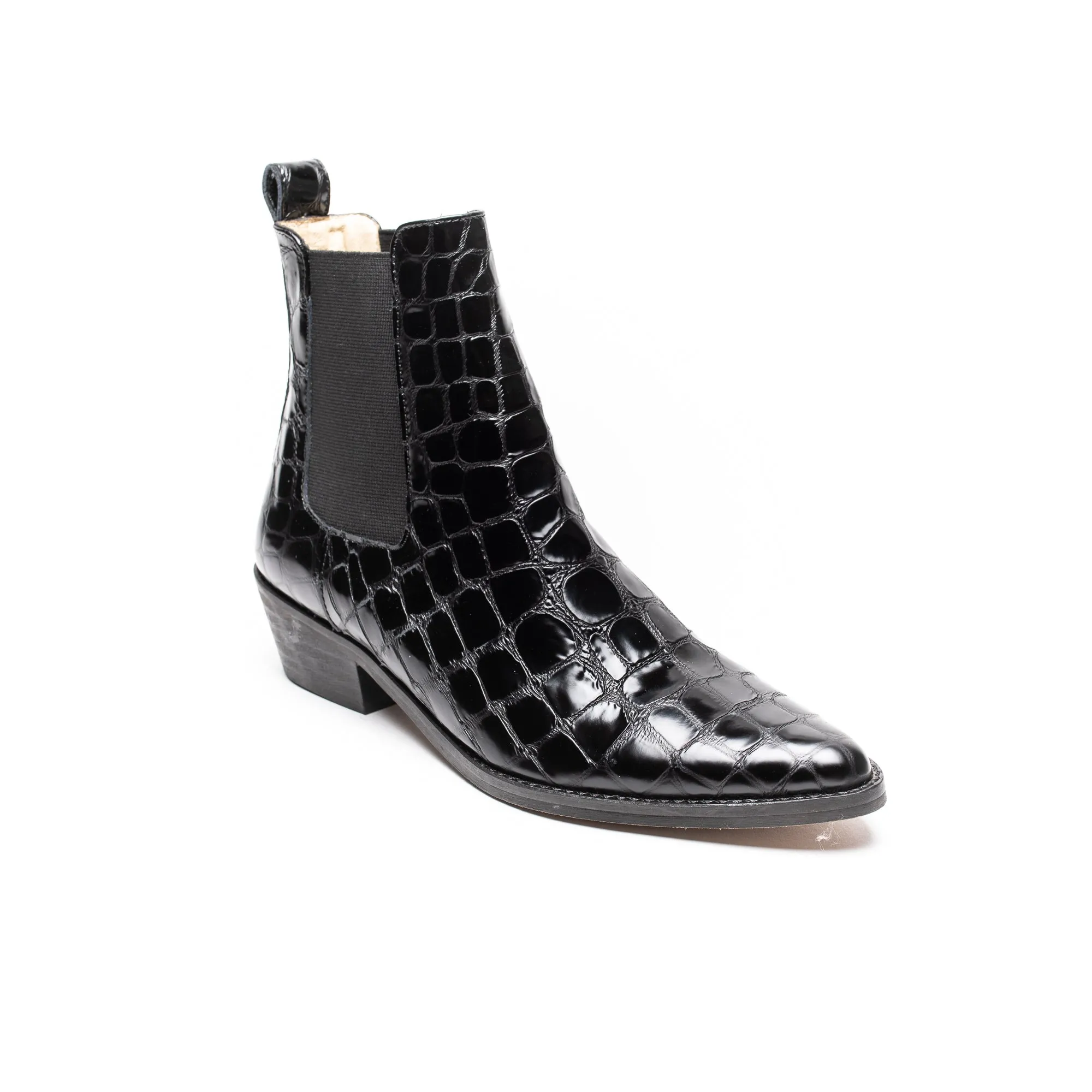 Ivy Lee Stella Faux Croco Schwarz - LETZTES PAAR Größe 36 Schuhe_Ivy-Lee