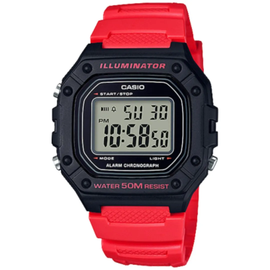 Schmuck Casio Uhren Casio Illuminator Digitaluhr W-218H-4BVDF