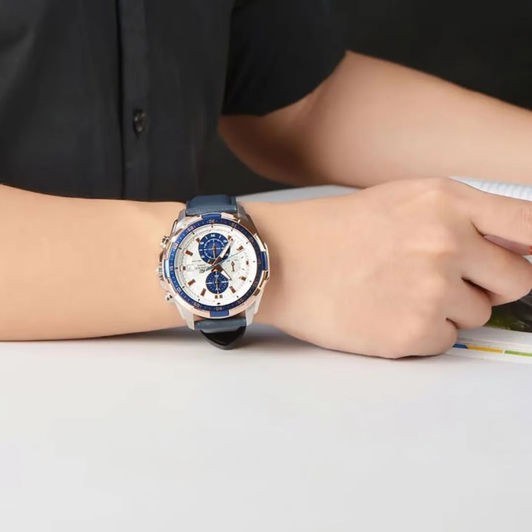 Schmuck Casio Uhren CASIO Standard Chronograph Blaue Uhr EFR-539L-7CVUDF