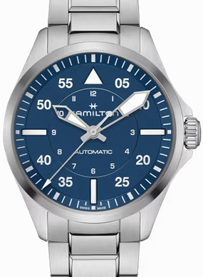 Khaki Aviation Pilot Auto 39mm Blue Ref. H76305140