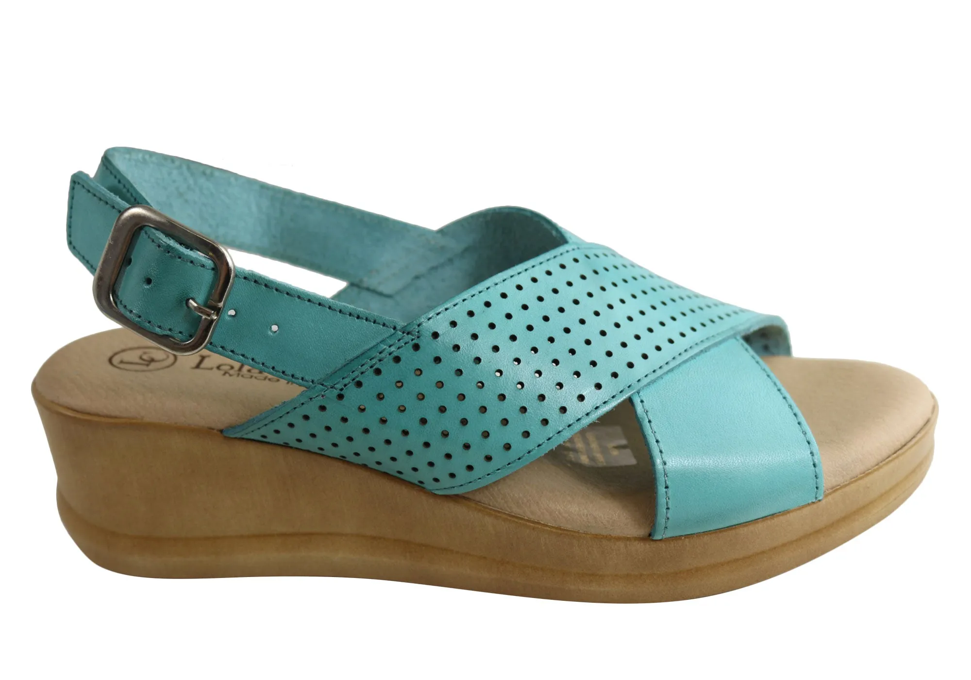 Lola Canales Eden Damen Komfort Keilabsatz Sandalen Aus Leder Hergestellt In Spanien Lola Canales Schuhe
