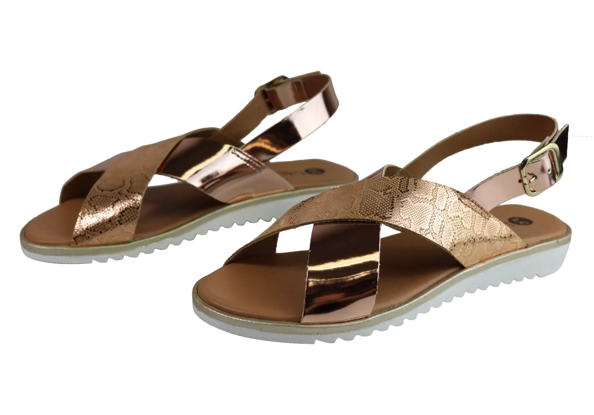 Lola Canales Gara Damen Bequeme Ledersandalen Hergestellt in Spanien Lola Canales Schuhe