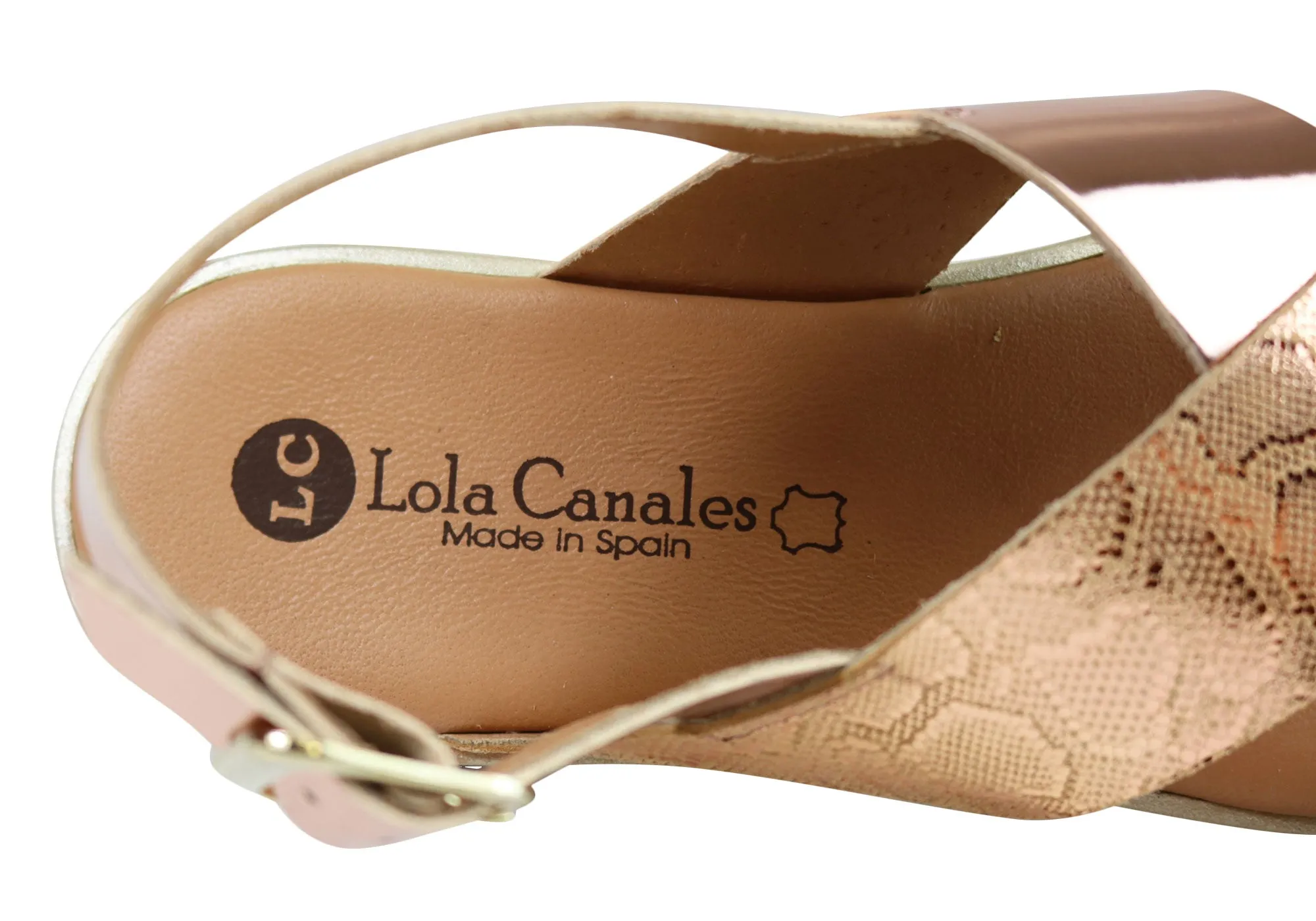Lola Canales Gara Damen Bequeme Ledersandalen Hergestellt in Spanien Lola Canales Schuhe