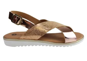 Lola Canales Gara Damen Bequeme Ledersandalen Hergestellt in Spanien Lola Canales Schuhe