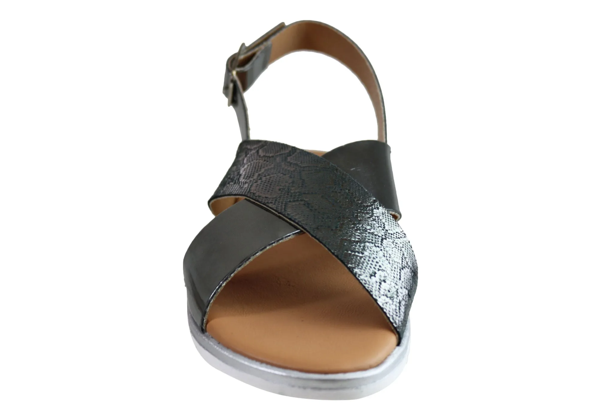 Lola Canales Gara Damen Bequeme Ledersandalen Hergestellt in Spanien Lola Canales Schuhe
