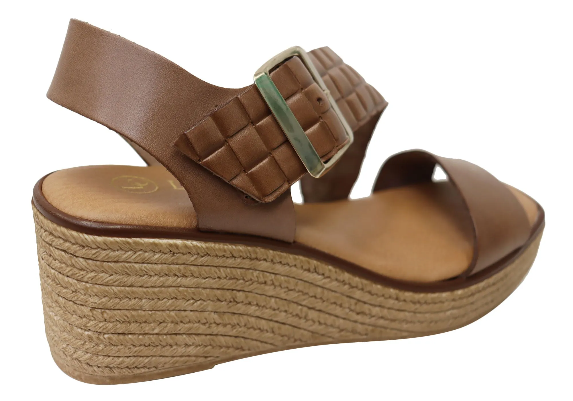 Lola Canales Kristine Damen Spanische Leder Keilabsatz Sandalen Lola Canales Schuhe