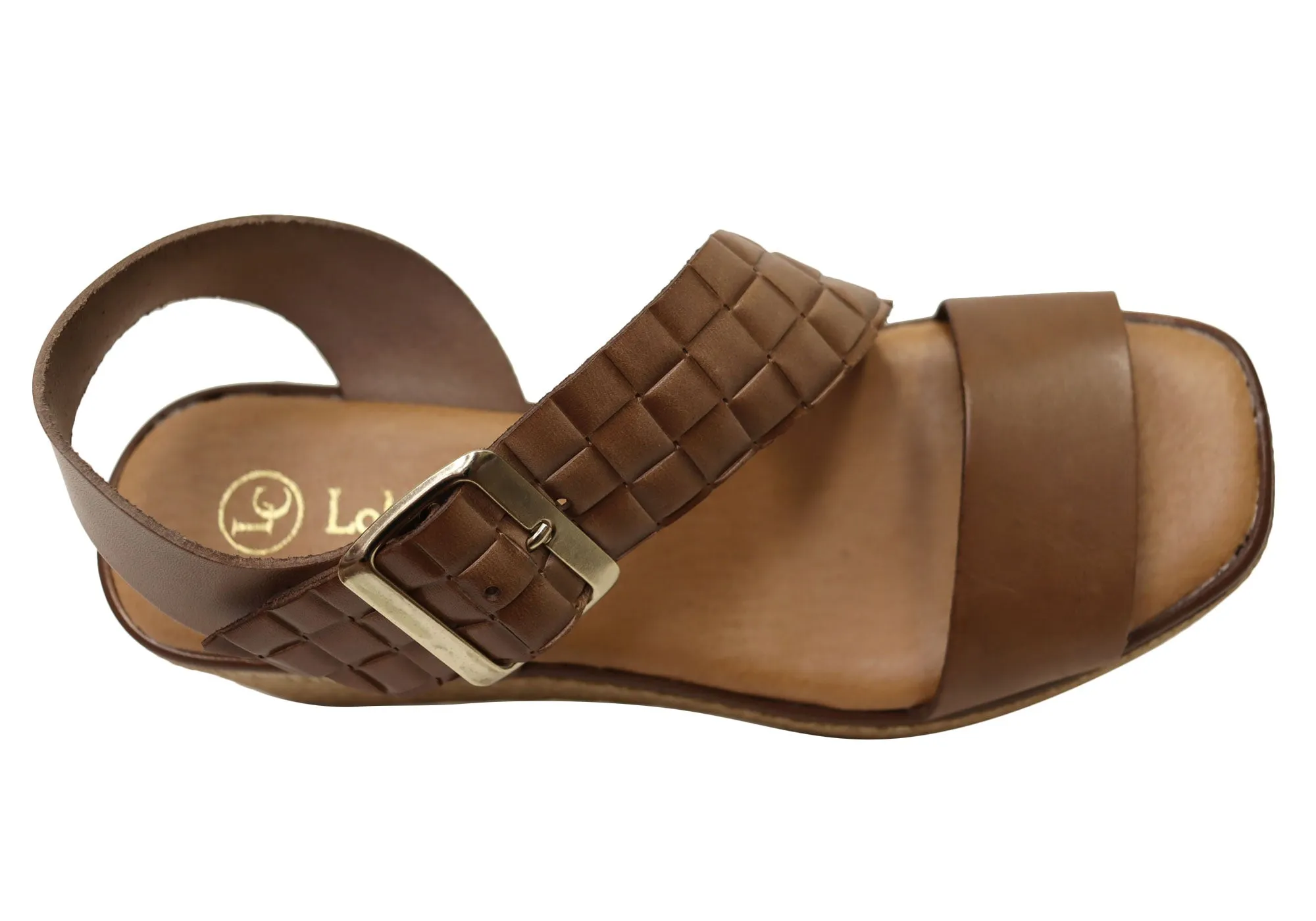 Lola Canales Kristine Damen Spanische Leder Keilabsatz Sandalen Lola Canales Schuhe