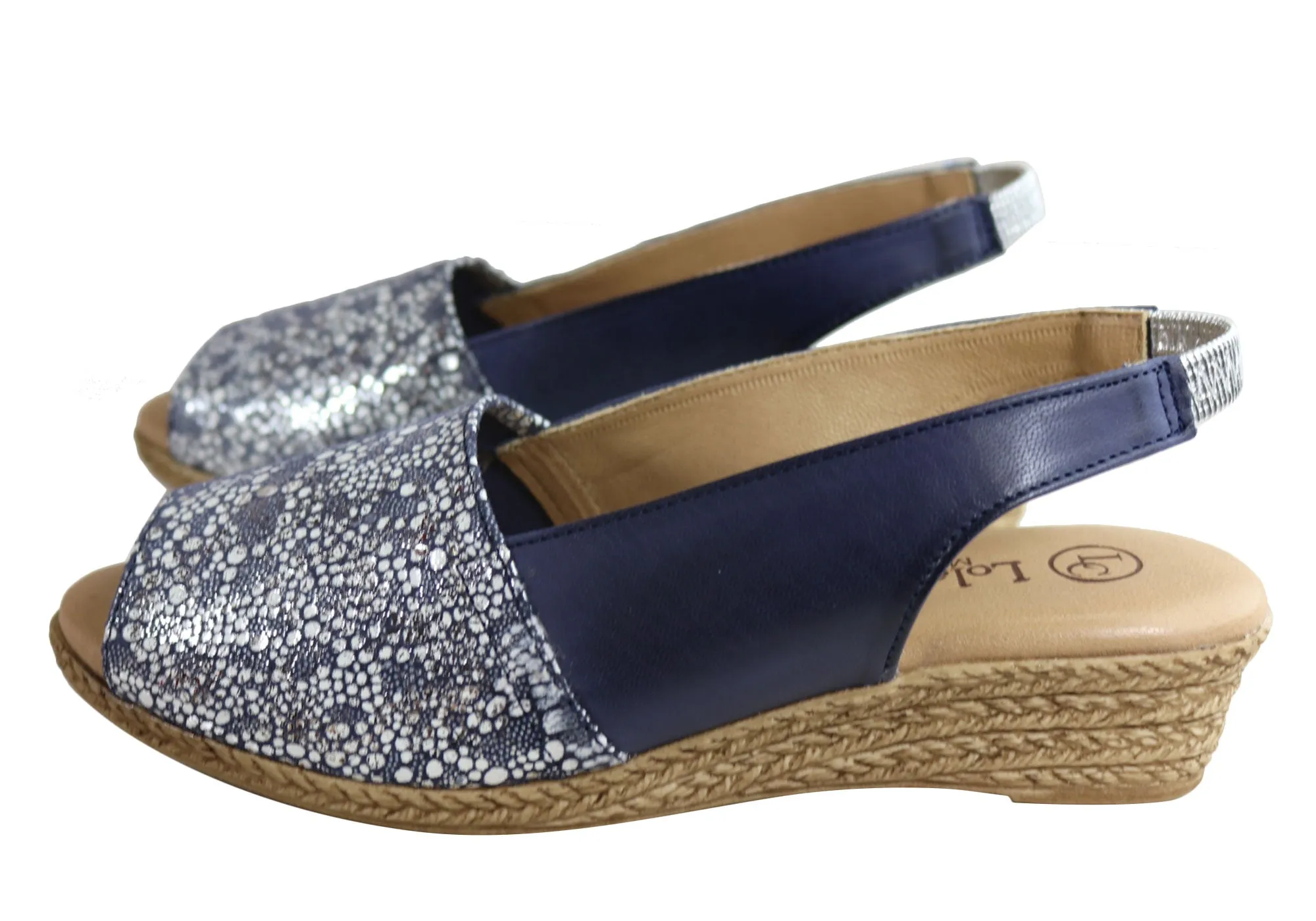 Lola Canales Lulu Damen Komfort Keilabsatz Sandalen Aus Leder Hergestellt In Spanien Lola Canales Schuhe