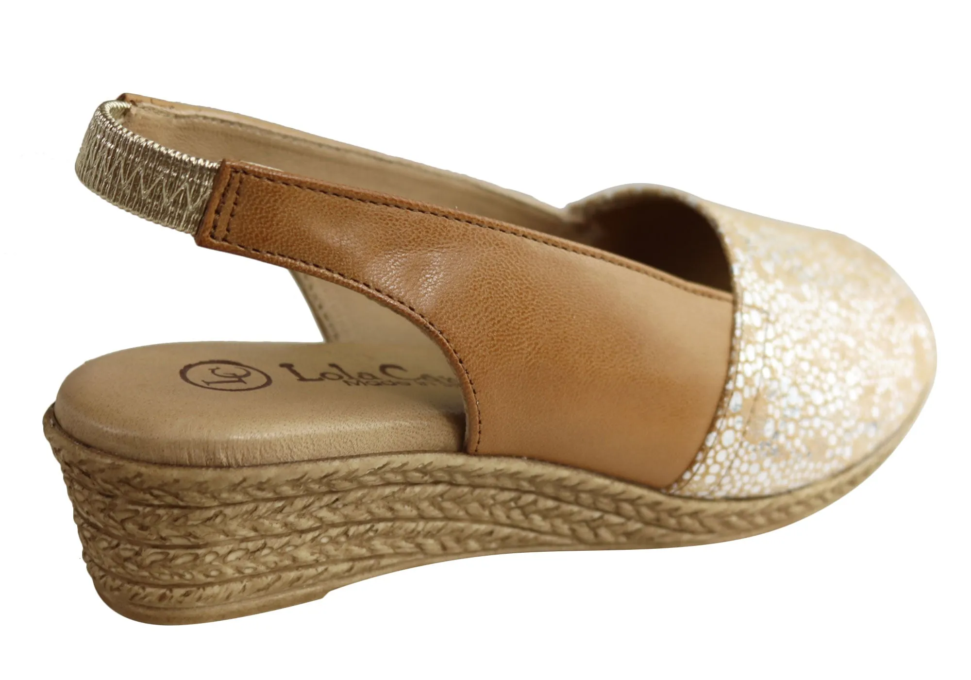 Lola Canales Lulu Damen Komfort Keilabsatz Sandalen Aus Leder Hergestellt In Spanien Lola Canales Schuhe